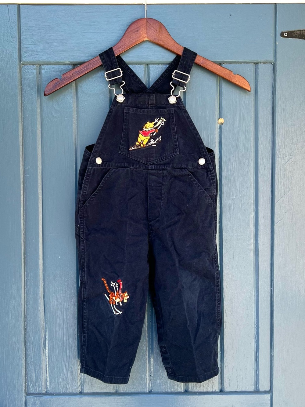Y2K 90s Vintage Disney Winnie The Pooh Overalls Ski Team Tigger  Toddler 24mos